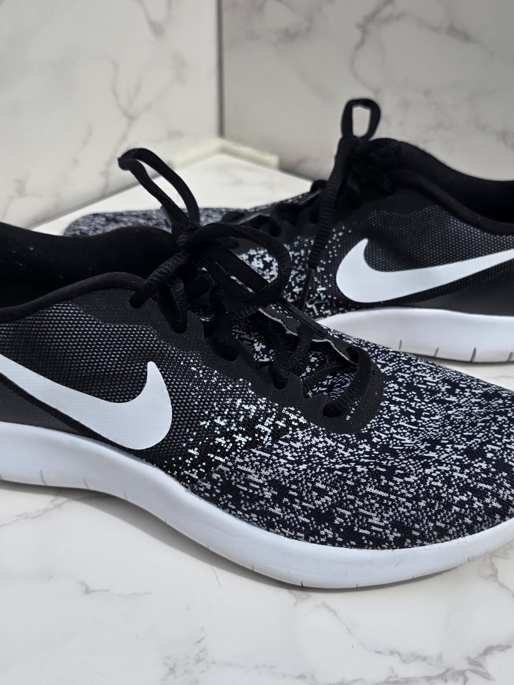 Nike Black & White Knit Training Sneakers